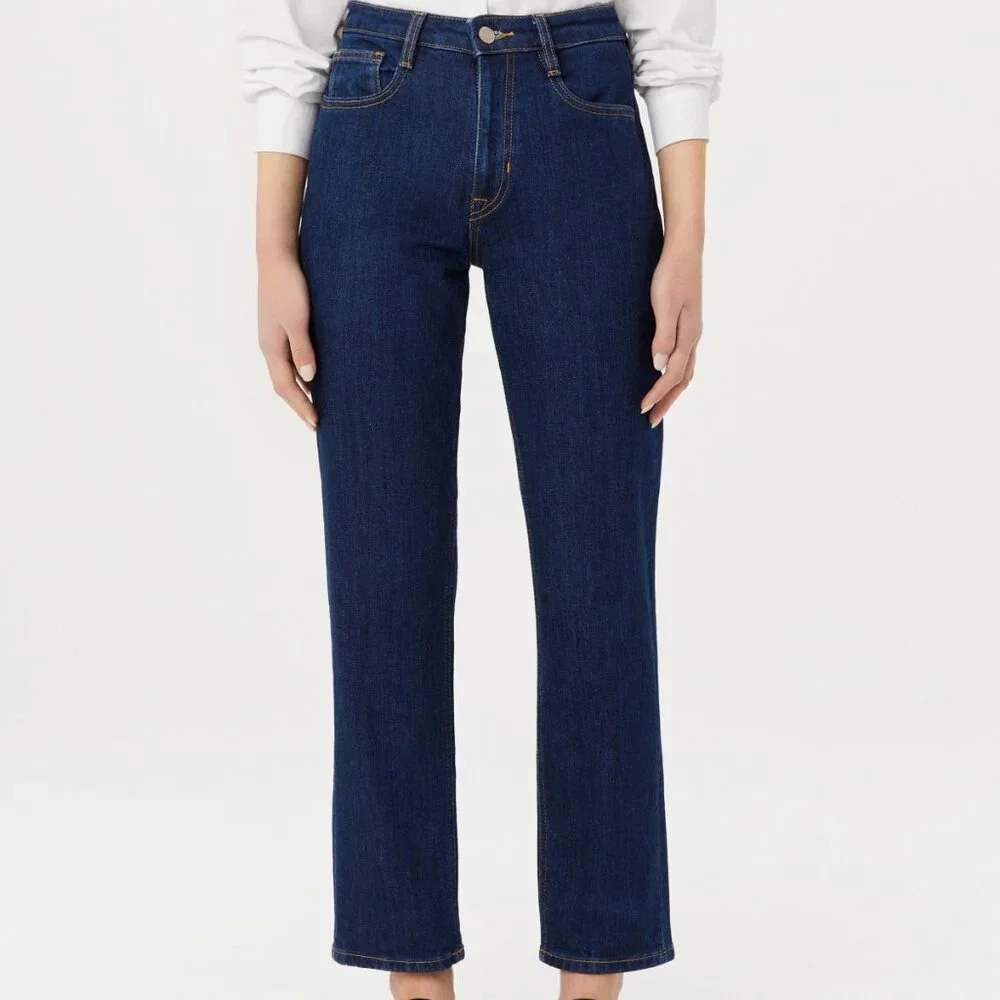 Frank And Oak The Cyndi Straight Jean in Dark Wash Size 25 - Picture 2 of 3